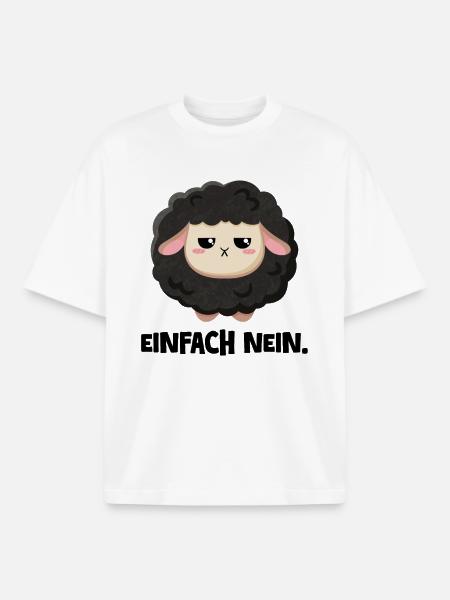 Grumpy Schaf Einfach nein - Boxy Heavyweight Unisex Organic T-Shirt von Stanley/Stella - Weiß