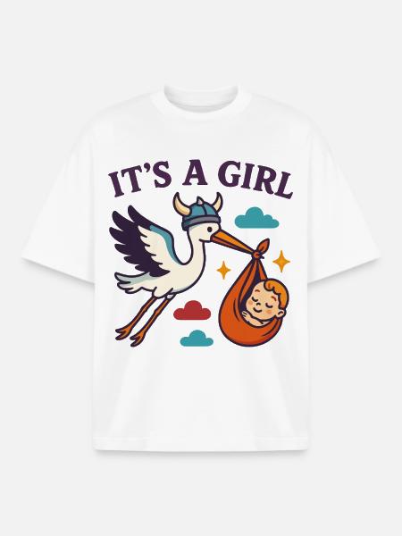 Viking Girl Arrival - Boxy Heavyweight Unisex Organic T-Shirt von Stanley/Stella - Weiß