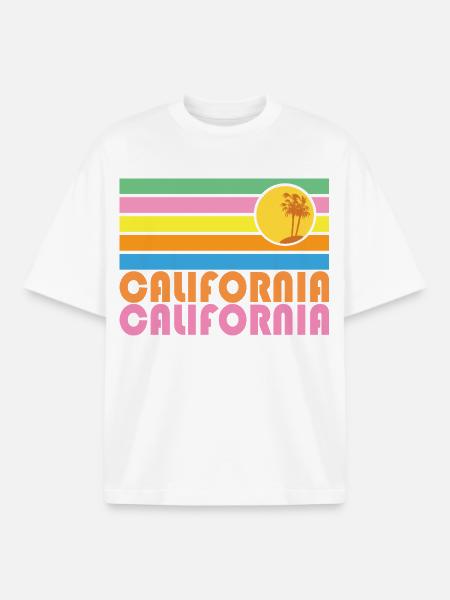 California - Boxy Heavyweight Unisex Organic T-Shirt by Stanley/Stella - white