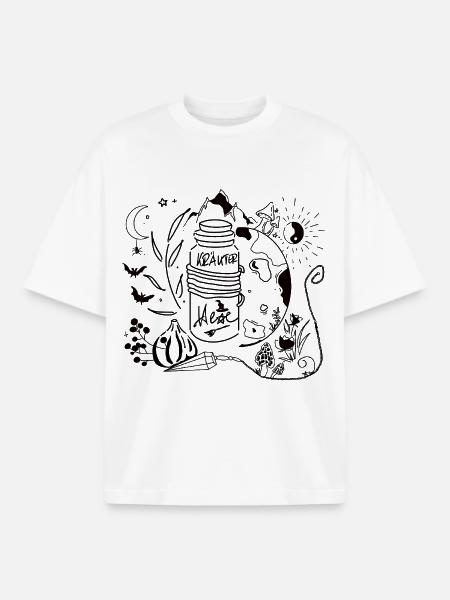 Krauterhexe - Boxy Heavyweight Unisex Organic T-Shirt von Stanley/Stella - Weiß