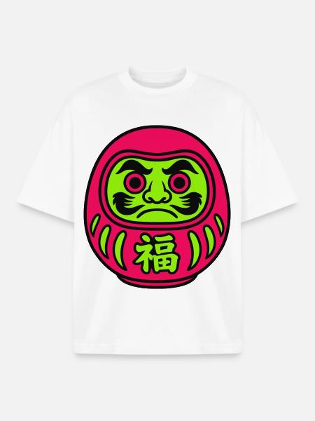 Daruma by FANMAN! - Boxy Heavyweight Unisex Organic T-Shirt by Stanley/Stella - white