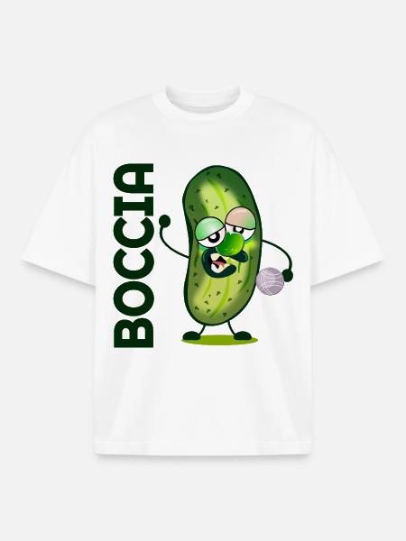 Cucumber Boccia - Boxy Heavyweight Unisex Organic T-Shirt by Stanley/Stella - white