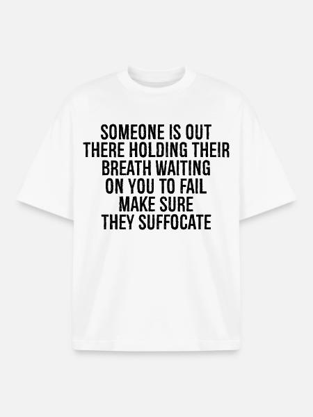 Quelqu’un retient son souffle Waiti - T-shirt unisexe boxy épais biologique Stanley/Stella - blanc