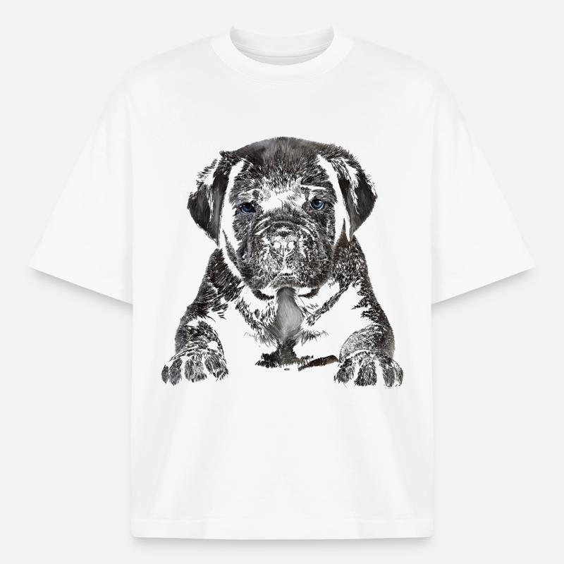 Chiot - T-shirt unisexe épais coupe boxy Stanley/Stella - blanc