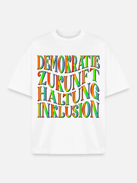 ZUKUNFT DEMOKRATIE - Boxy Heavyweight Unisex Organic T-Shirt von Stanley/Stella - Weiß
