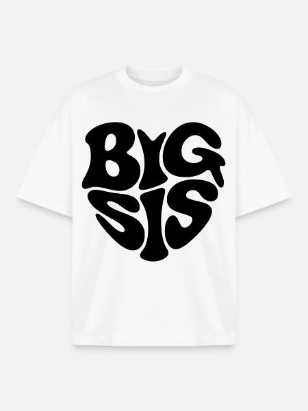 big sis - Boxy Heavyweight Unisex Organic T-Shirt by Stanley/Stella - white