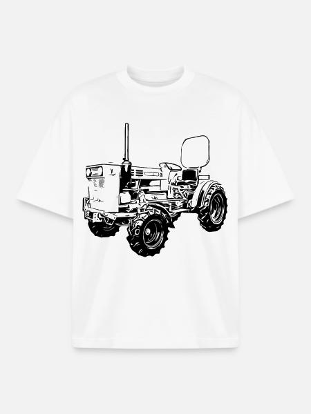 A45 Kulttraktor - Boxy Heavyweight Unisex Organic T-Shirt von Stanley/Stella - Weiß