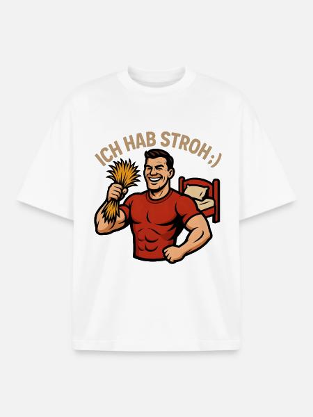 ich hab stroh - Boxy Heavyweight Unisex Organic T-Shirt von Stanley/Stella - Weiß