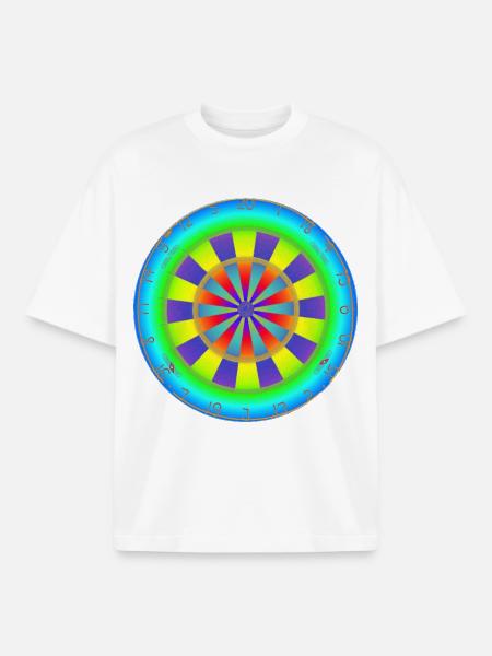 Dartboard Rainbow - Boxy Heavyweight Unisex Organic T-Shirt by Stanley/Stella - white