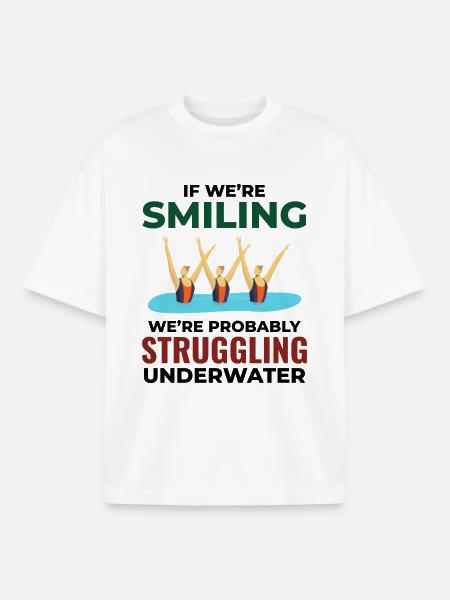 Synchronized Swimming Water Aerobics - Boxy Heavyweight Unisex Organic T-Shirt by Stanley/Stella - white