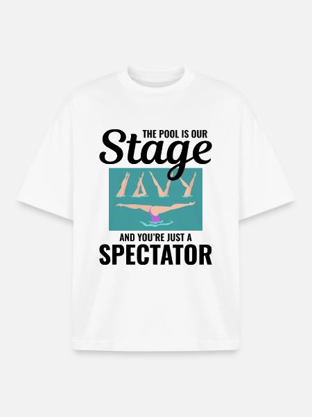 Swimmers Synchronised Water Display - Boxy Heavyweight Unisex Organic T-Shirt by Stanley/Stella - white