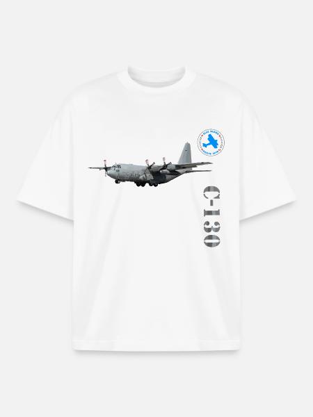 Hercules C-130 - Boxy Heavyweight Unisex Organic T-Shirt by Stanley/Stella - white