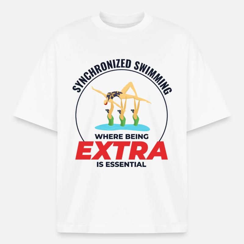 Synchronschwimmen, wo man extra ist - Boxy Heavyweight Unisex Organic T-Shirt von Stanley/Stella - Weiß