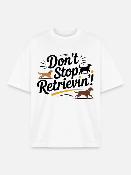 Retriever Dog Lover Pun - Boxy Heavyweight Unisex Organic T-Shirt by Stanley/Stella - white