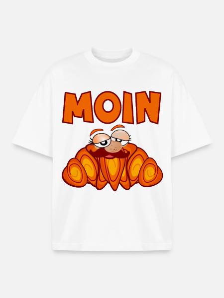 MOIN FRANZBRÖTCHEN SCHNURRBART MANN - Boxy Heavyweight Unisex Organic T-Shirt von Stanley/Stella - Weiß