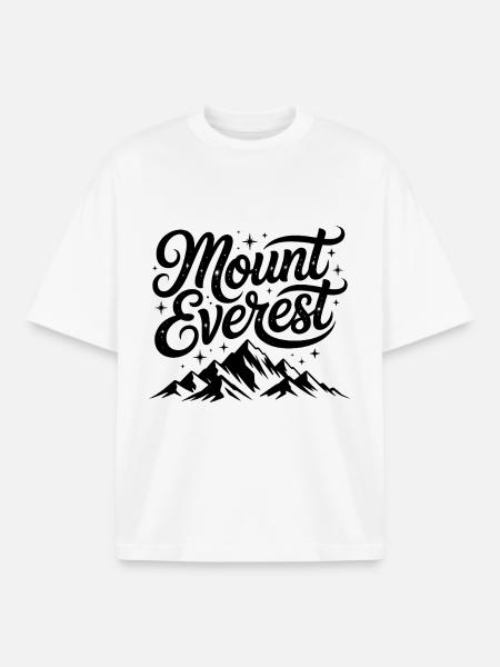 Mount Everest - Souvenir-Design - Boxy Heavyweight Unisex Organic T-Shirt von Stanley/Stella - Weiß