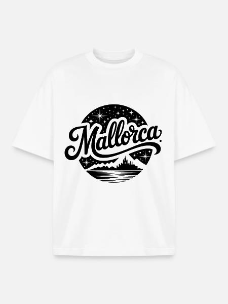 Mallorca - Souvenir Design - Boxy Heavyweight Unisex Organic T-Shirt von Stanley/Stella - Weiß