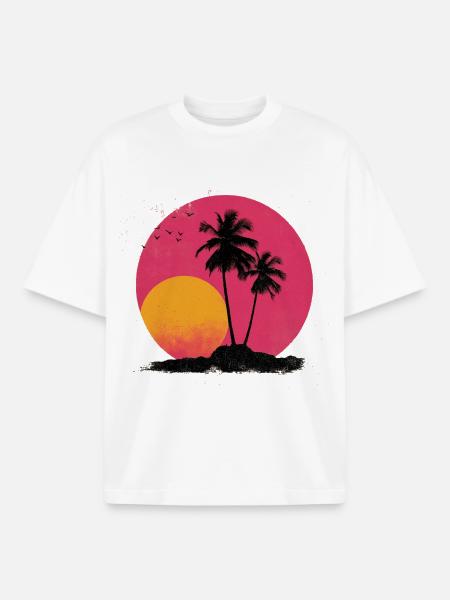 Sunrise - Boxy Heavyweight Unisex Organic T-Shirt von Stanley/Stella - Weiß
