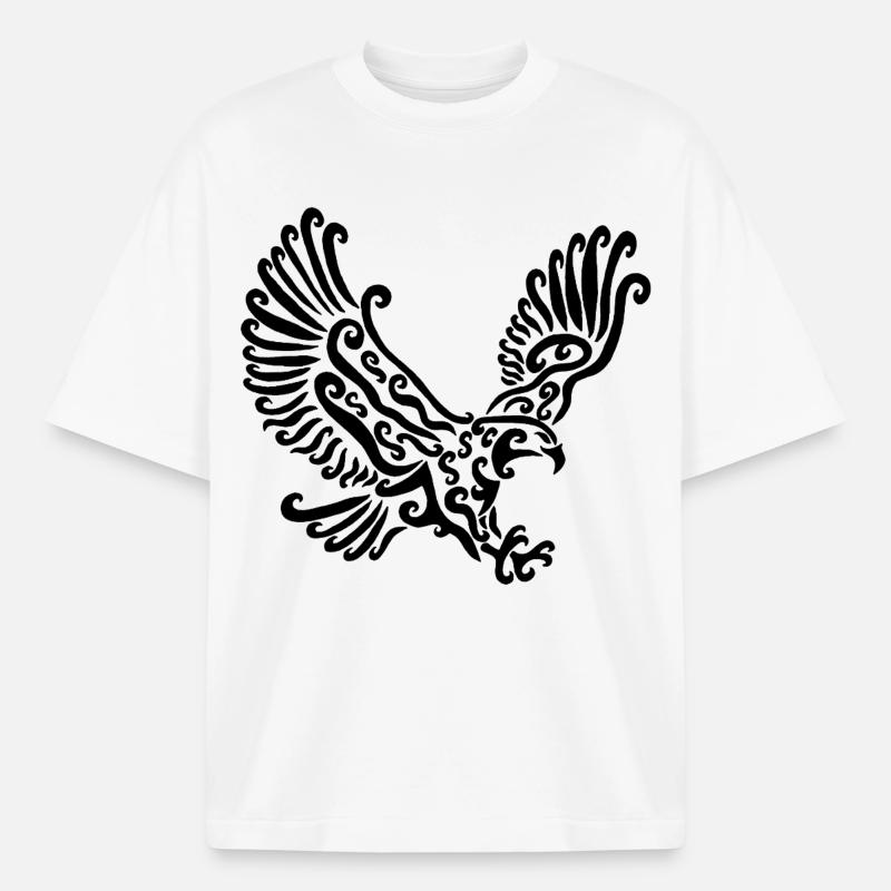 Black Eagle - Heavyweight Boxy Unisex T-Shirt by Stanley/Stella - white