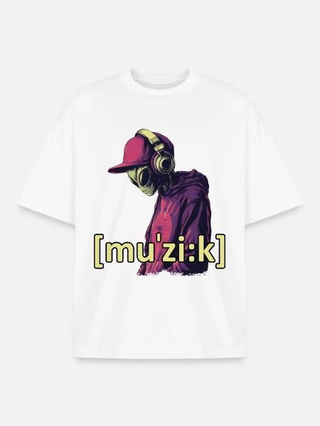 Alien Music - Boxy Heavyweight Unisex Organic T-Shirt by Stanley/Stella - white