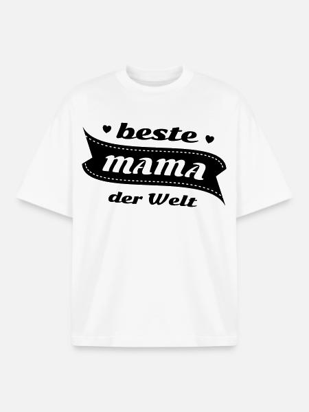 Die beste Mama der Welt - Boxy Heavyweight Unisex Organic T-Shirt von Stanley/Stella - Weiß