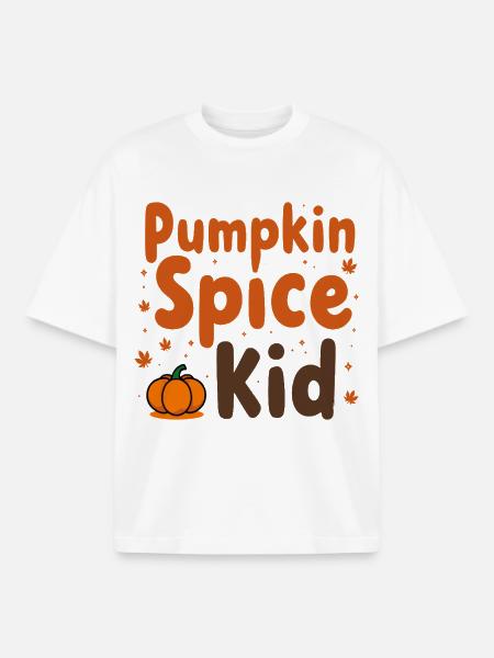 Citation de Pumpkin Spice Kid - T-shirt unisexe boxy épais biologique Stanley/Stella - blanc