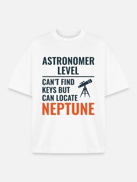 Solar System Planets Space Art - Boxy Heavyweight Unisex Organic T-Shirt by Stanley/Stella - white