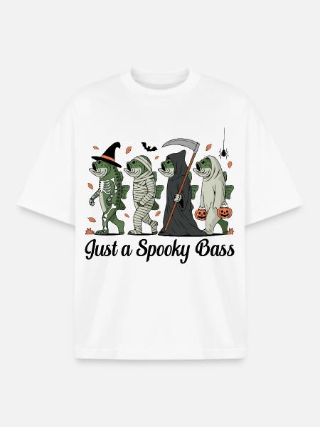 Disguised Fish Creatures Halloween Perch Angler - Boxy Heavyweight Unisex Organic T-Shirt by Stanley/Stella - white
