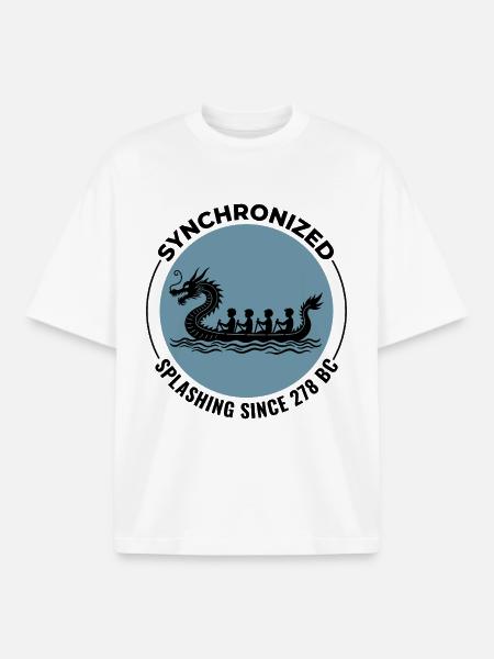 Drachenboot-Rennteam - Boxy Heavyweight Unisex Organic T-Shirt von Stanley/Stella - Weiß