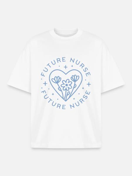 Future nurse student cute motivational affirmation - Boxy Heavyweight Unisex Organic T-Shirt by Stanley/Stella - white