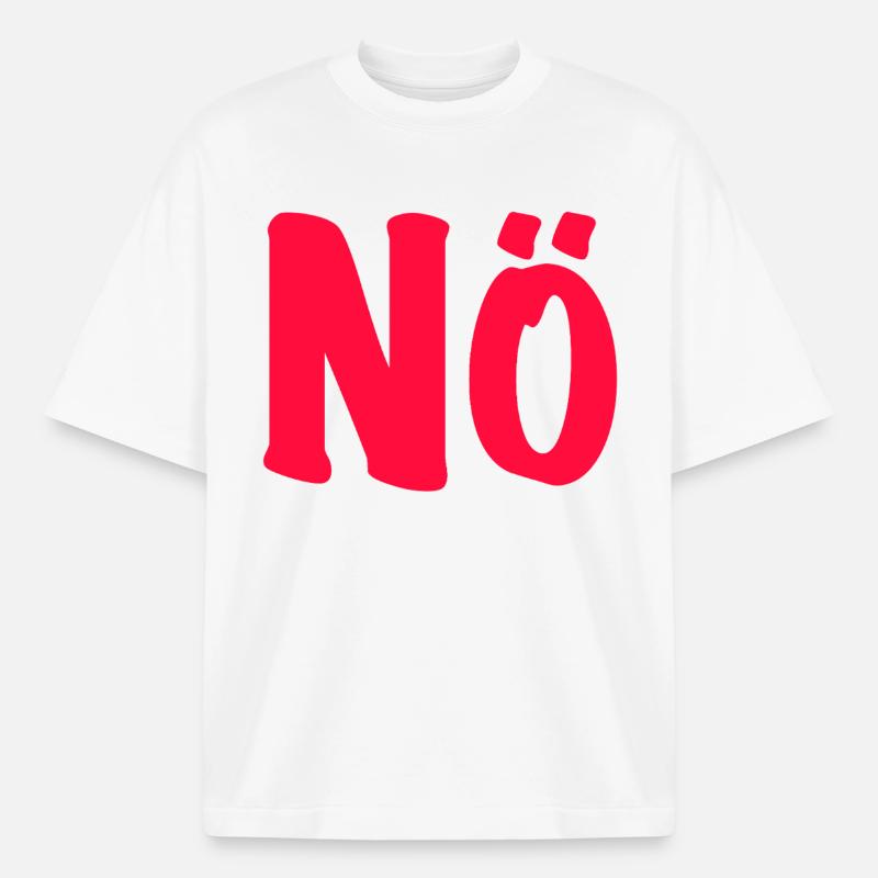 Nö - Bin dagegen - Null Bock  - Boxy Heavyweight Unisex Organic T-Shirt von Stanley/Stella - Weiß
