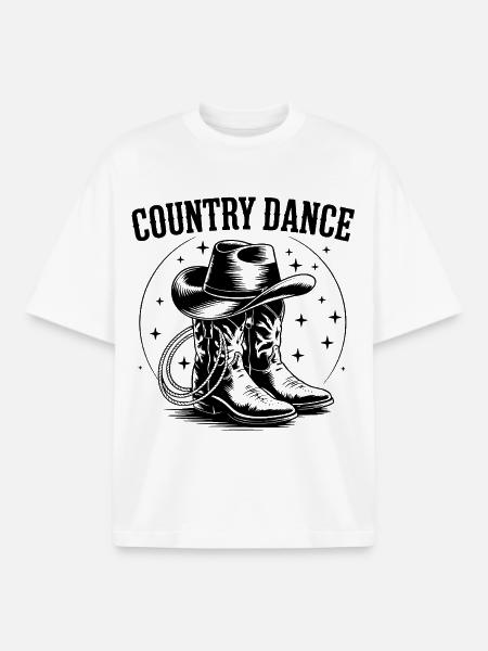 Country Dance Western Print - Boxy Heavyweight Unisex Organic T-Shirt von Stanley/Stella - Weiß