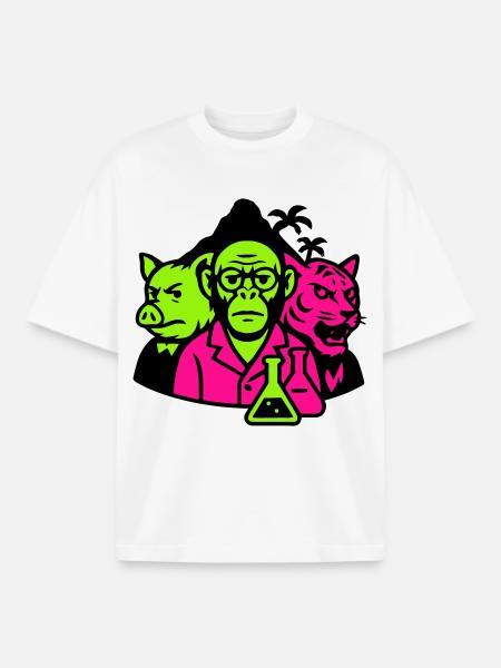 Île étrange - T-shirt unisexe boxy épais biologique Stanley/Stella - blanc