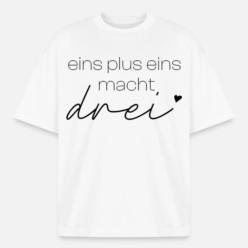 eins plus eins macht drei  - Boxy Heavyweight Unisex Organic T-Shirt von Stanley/Stella - Weiß