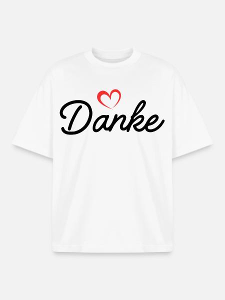 Herzlinienhandschrift Liebe - Boxy Heavyweight Unisex Organic T-Shirt von Stanley/Stella - Weiß