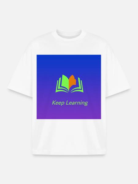 T-shirt Knowledge is Power" - Boxy Heavyweight Unisex Organic T-Shirt by Stanley/Stella - white