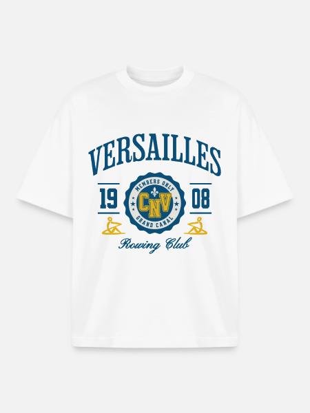 Versailles Rowing Club Crest - Boxy Heavyweight Unisex Organic T-Shirt by Stanley/Stella - white