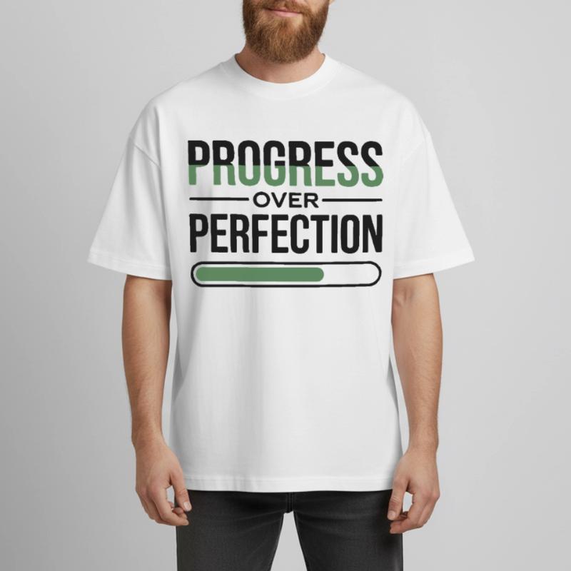 Le progrès plutôt que la perfection T-shirt unisexe boxy épais biologique Stanley/Stella