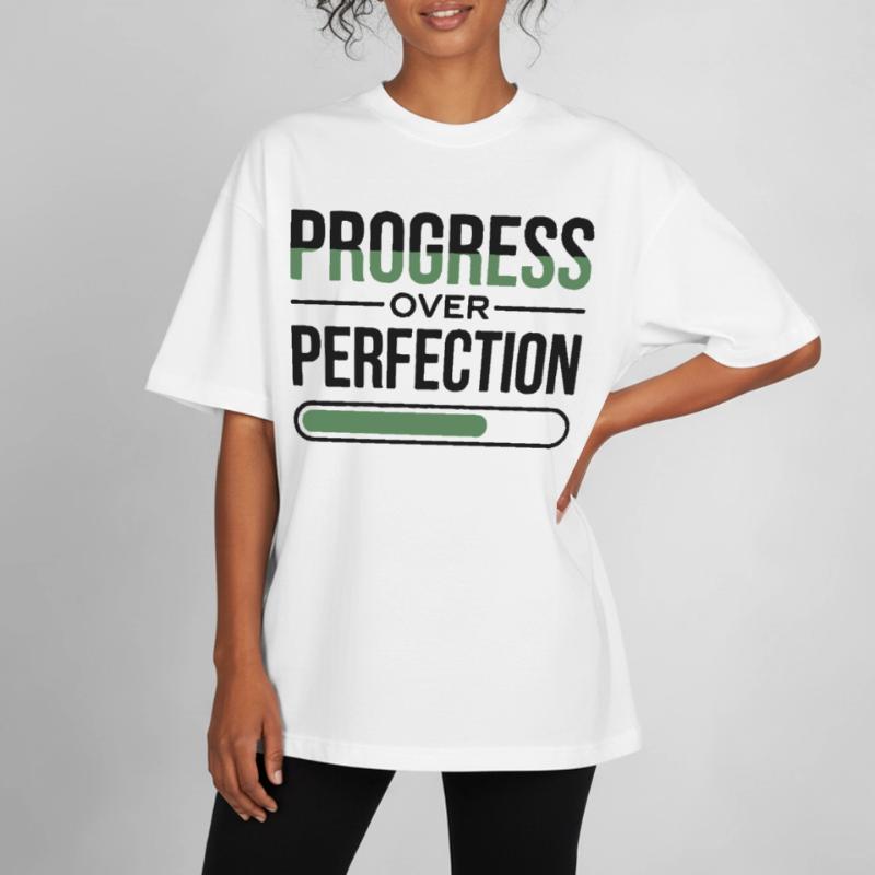 Le progrès plutôt que la perfection T-shirt unisexe boxy épais biologique Stanley/Stella