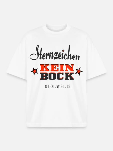 Sternchen Kein Bock Jahreskalender - Boxy Heavyweight Unisex Organic T-Shirt von Stanley/Stella - Weiß