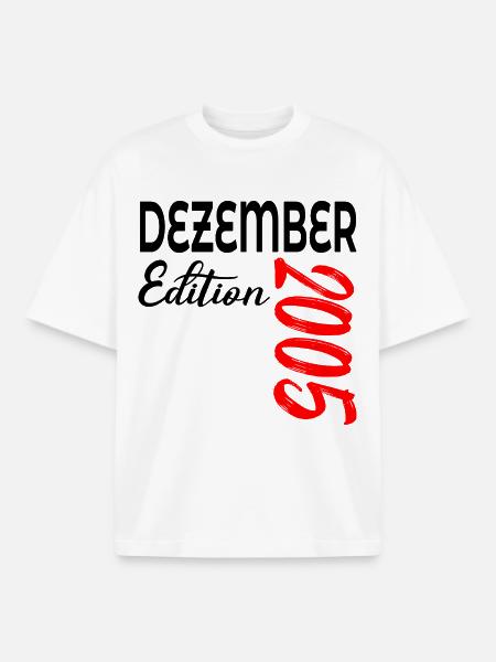 21ST BIRTHDAY DECEMBER 2005 - Boxy Heavyweight Unisex Organic T-Shirt by Stanley/Stella - white