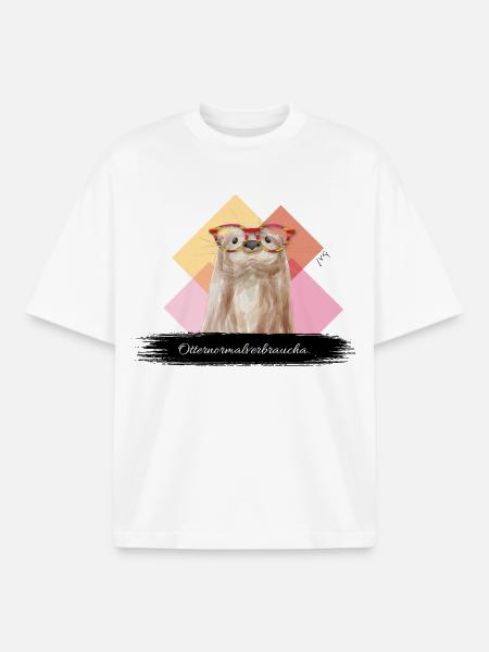 JvG Otter "Otternormalverbraucha." - Boxy Heavyweight Unisex Organic T-Shirt von Stanley/Stella - Weiß