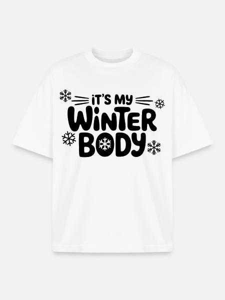 winter body - Boxy Heavyweight Unisex Organic T-Shirt by Stanley/Stella - white