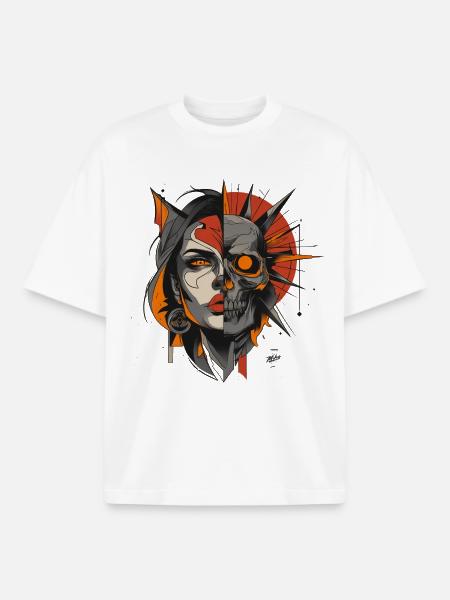 Duality of Mankind - Boxy Heavyweight Unisex Organic T-Shirt by Stanley/Stella - white