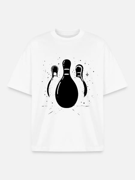 Bowling Spiel - Boxy Heavyweight Unisex Organic T-Shirt von Stanley/Stella - Weiß
