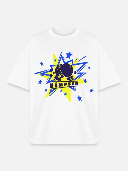 Kämpfer - Kampfsport - Glücksbringer - Boxy Heavyweight Unisex Organic T-Shirt von Stanley/Stella - Weiß