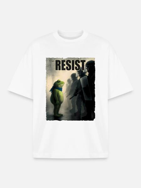 Frog Resist Portland - Boxy Heavyweight Unisex Organic T-Shirt von Stanley/Stella - Weiß