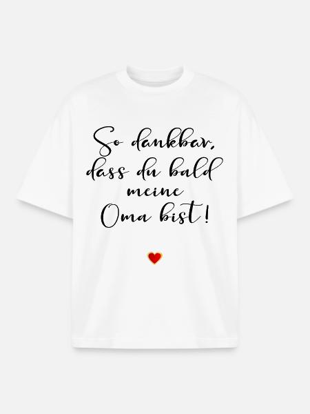 SCHWANGERSCHAFT VERKÜNDEN BABY - Boxy Heavyweight Unisex Organic T-Shirt von Stanley/Stella - Weiß