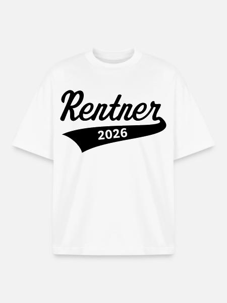 Pensioners 2026 (Annuity / Retirement / Black) - Boxy Heavyweight Unisex Organic T-Shirt by Stanley/Stella - white