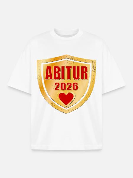 ABSCHLUSS ABI 2026 ABITUR - Boxy Heavyweight Unisex Organic T-Shirt von Stanley/Stella - Weiß